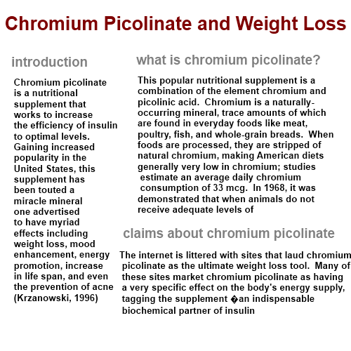 How does chromium contribute to weight loss?